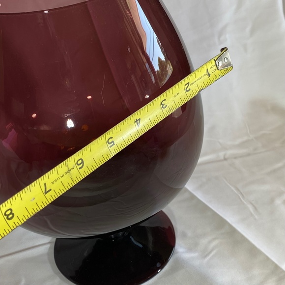1970s Huge Plum Glass Brandy Snifter Hollywood Regency - Picture 6 of 6